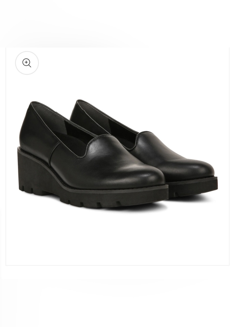 Vionic Black Slip-On Platform Loafers